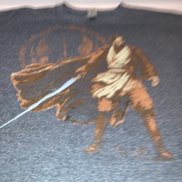 Star Wars Obi-Wan Kenobi XL Tall Have The high Ground On Back - Picture 3 of 4